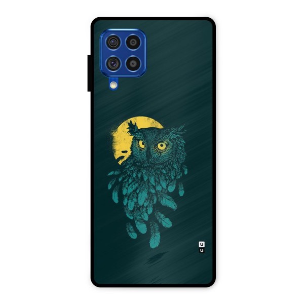 Green Owl Metal Back Case for Galaxy F62