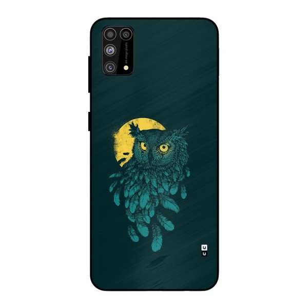 Green Owl Metal Back Case for Galaxy M31