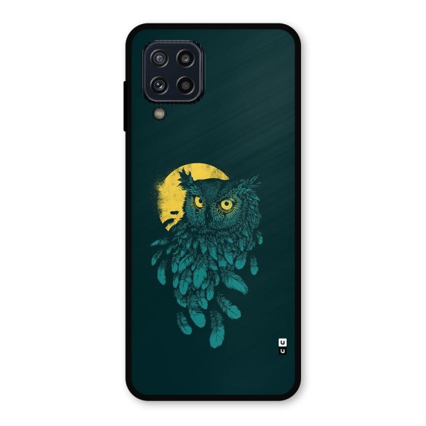 Green Owl Metal Back Case for Galaxy M32