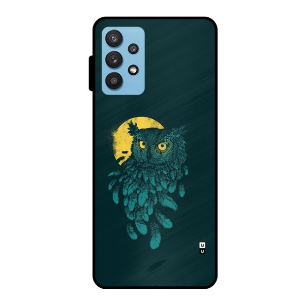 Green Owl Metal Back Case for Galaxy M32 5G