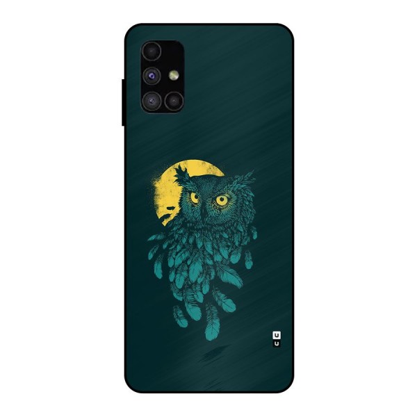 Green Owl Metal Back Case for Galaxy M51