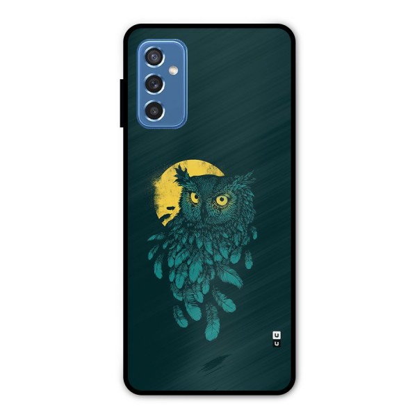 Green Owl Metal Back Case for Galaxy M52 5G