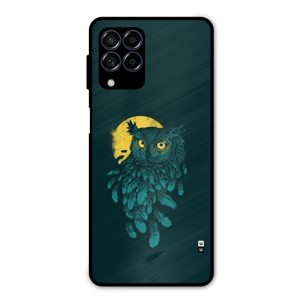 Green Owl Metal Back Case for Galaxy M53 5G