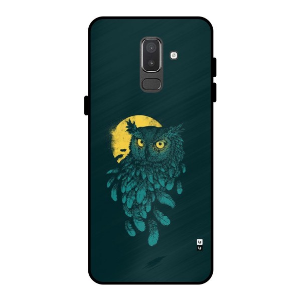 Green Owl Metal Back Case for Galaxy On8 (2018)