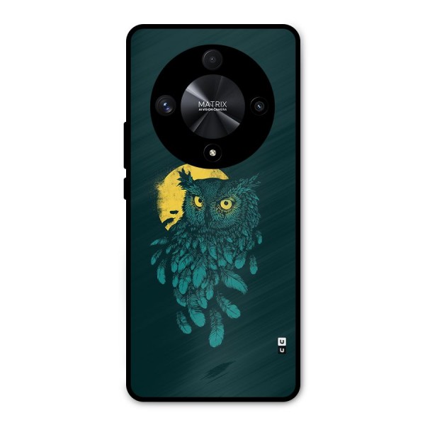 Green Owl Metal Back Case for Honor X9b