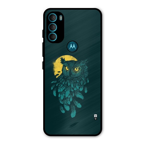 Green Owl Metal Back Case for Moto G71 5G