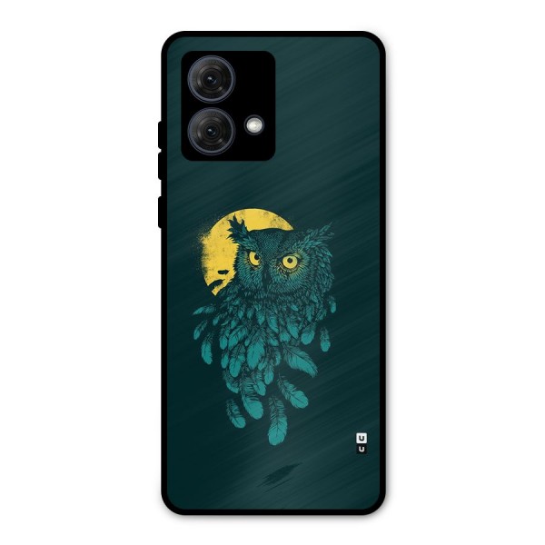 Green Owl Metal Back Case for Moto G84