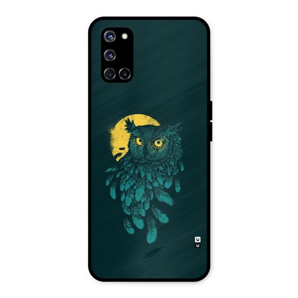 Green Owl Metal Back Case for Oppo A52