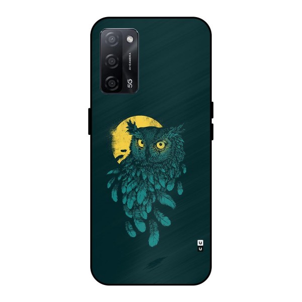 Green Owl Metal Back Case for Oppo A53s 5G