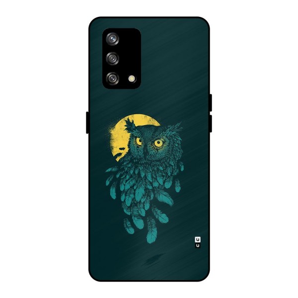 Green Owl Metal Back Case for Oppo F19s