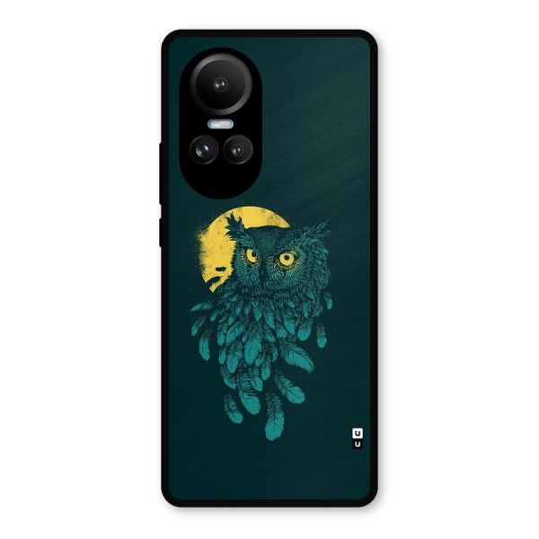 Green Owl Metal Back Case for Oppo Reno10