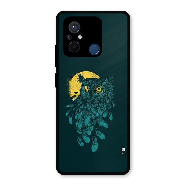 Green Owl Metal Back Case for Poco C55