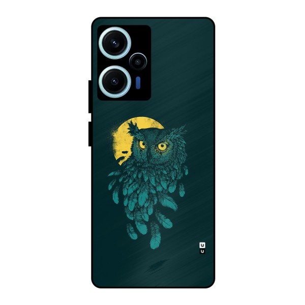 Green Owl Metal Back Case for Poco F5