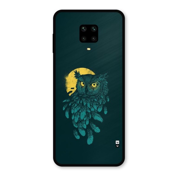 Green Owl Metal Back Case for Poco M2