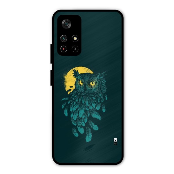 Green Owl Metal Back Case for Poco M4 Pro 5G