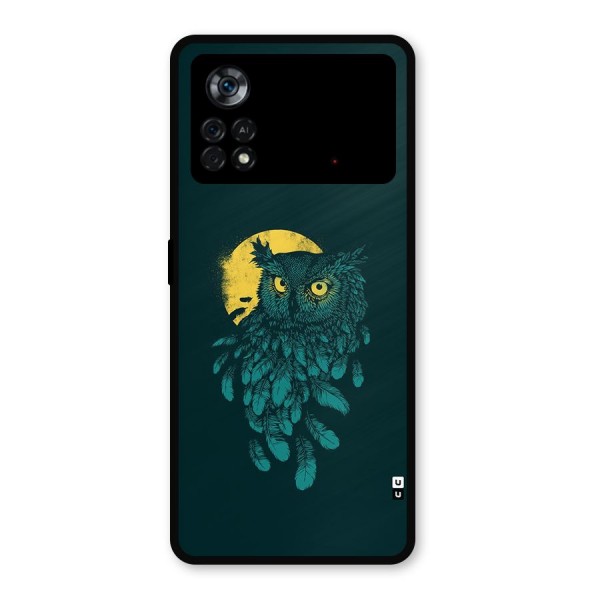 Green Owl Metal Back Case for Poco X4 Pro 5G