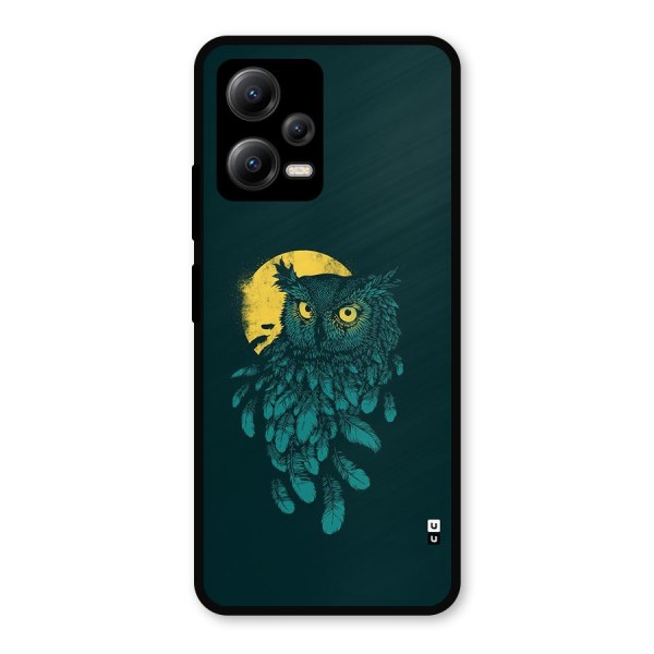 Green Owl Metal Back Case for Poco X5