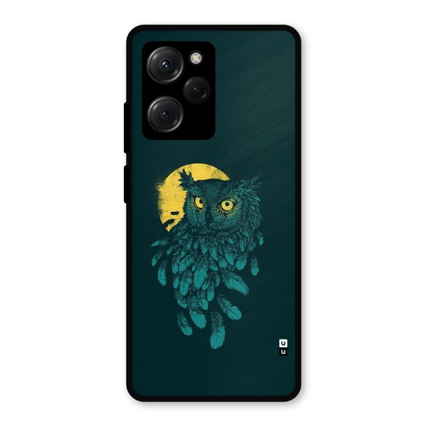 Green Owl Metal Back Case for Poco X5 Pro