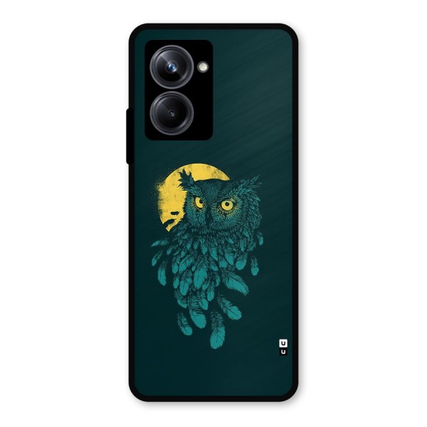 Green Owl Metal Back Case for Realme 10 Pro