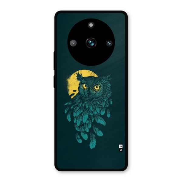 Green Owl Metal Back Case for Realme 11 Pro