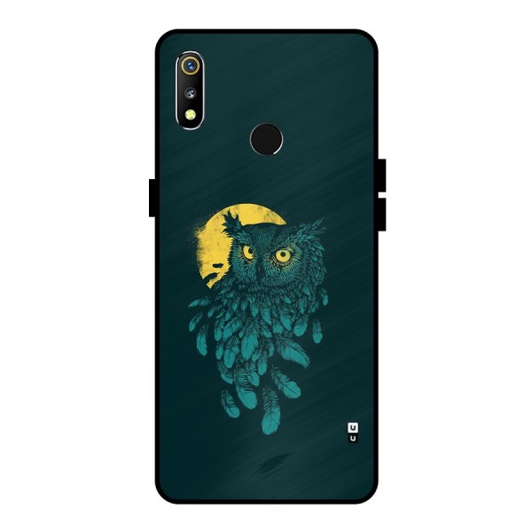 Green Owl Metal Back Case for Realme 3