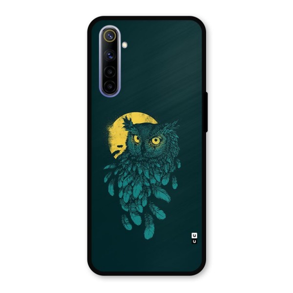 Green Owl Metal Back Case for Realme 6