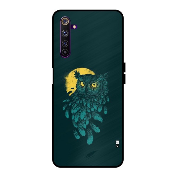 Green Owl Metal Back Case for Realme 6 Pro