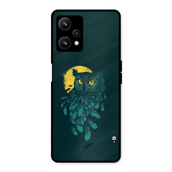 Green Owl Metal Back Case for Realme 9 Pro 5G