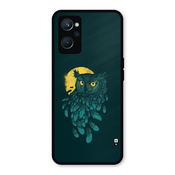 Green Owl Metal Back Case for Realme 9i