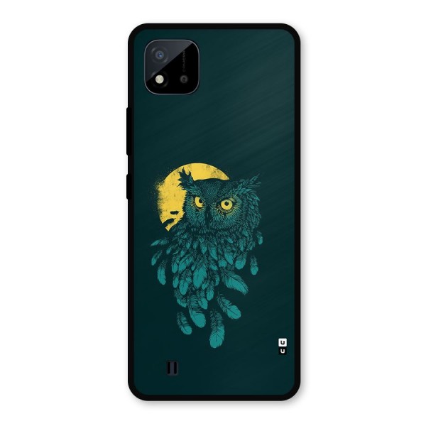 Green Owl Metal Back Case for Realme C11 2021