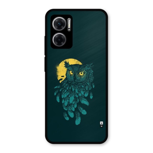 Green Owl Metal Back Case for Redmi 11 Prime 5G