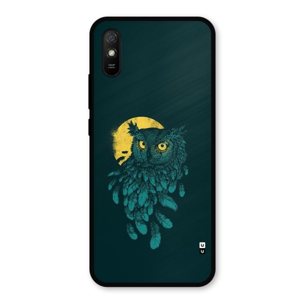 Green Owl Metal Back Case for Redmi 9i