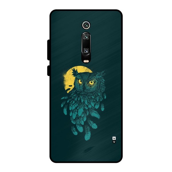 Green Owl Metal Back Case for Redmi K20