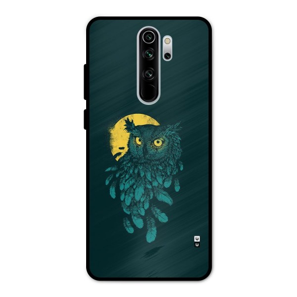 Green Owl Metal Back Case for Redmi Note 8 Pro