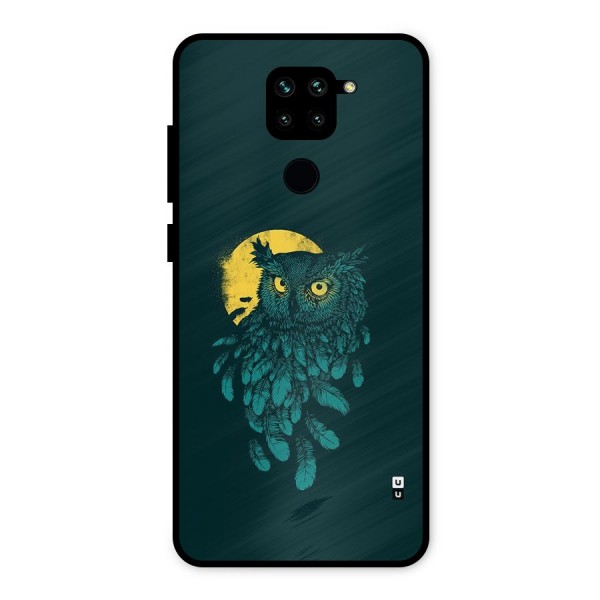 Green Owl Metal Back Case for Redmi Note 9