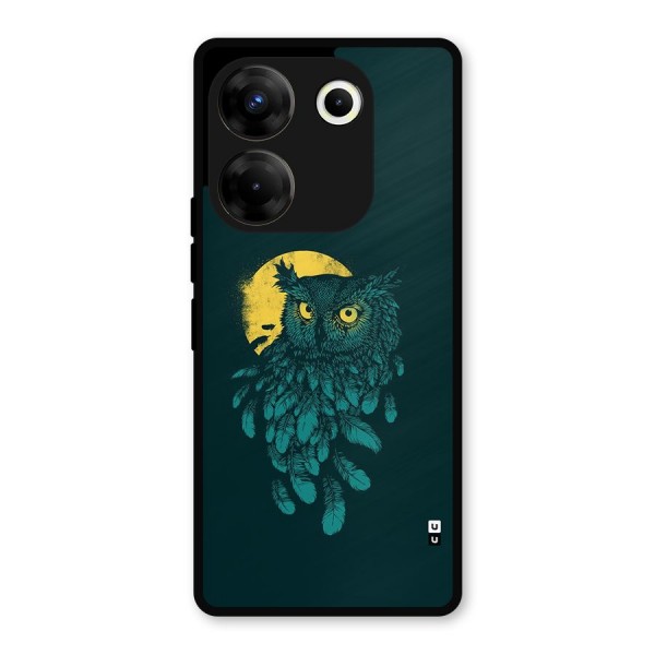 Green Owl Metal Back Case for Tecno Camon 20