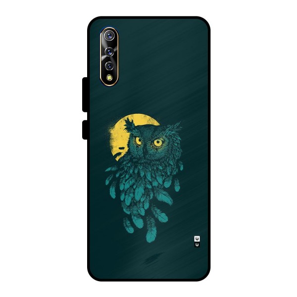 Green Owl Metal Back Case for Vivo S1