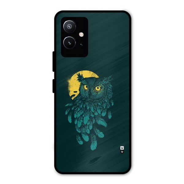 Green Owl Metal Back Case for Vivo T1 5G