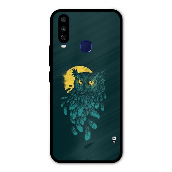 Green Owl Metal Back Case for Vivo U10