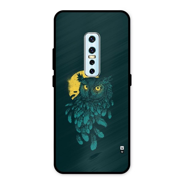 Green Owl Metal Back Case for Vivo V17 Pro