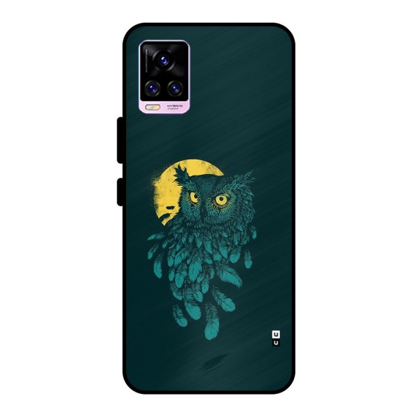 Green Owl Metal Back Case for Vivo V20 Pro