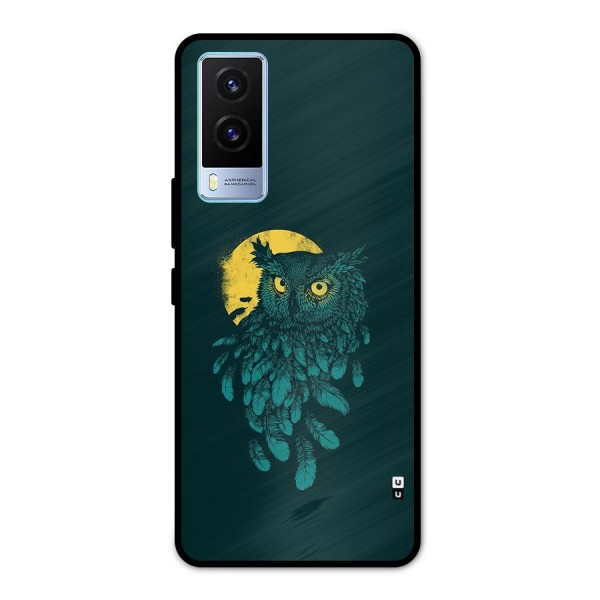 Green Owl Metal Back Case for Vivo V21e 5G