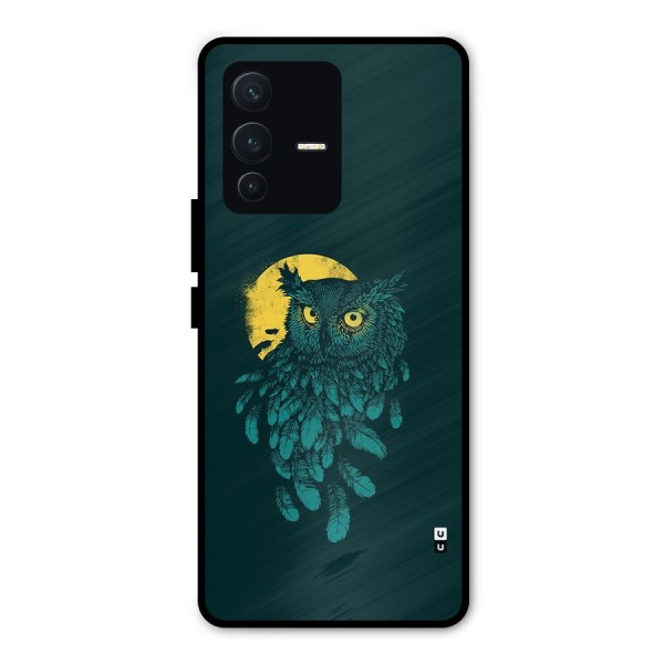 Green Owl Metal Back Case for Vivo V23 Pro