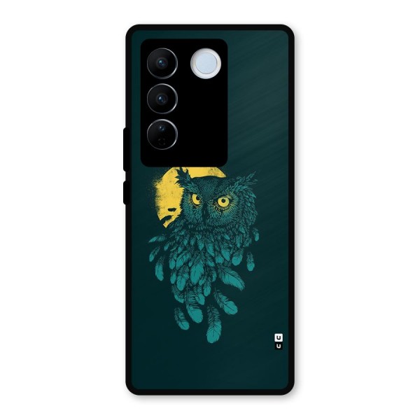 Green Owl Metal Back Case for Vivo V27