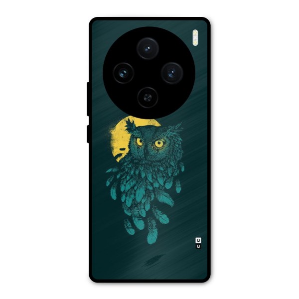 Green Owl Metal Back Case for Vivo X100