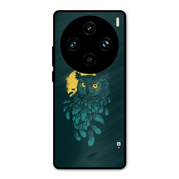 Green Owl Metal Back Case for Vivo X100 Pro