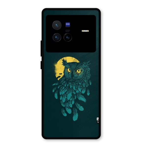 Green Owl Metal Back Case for Vivo X80