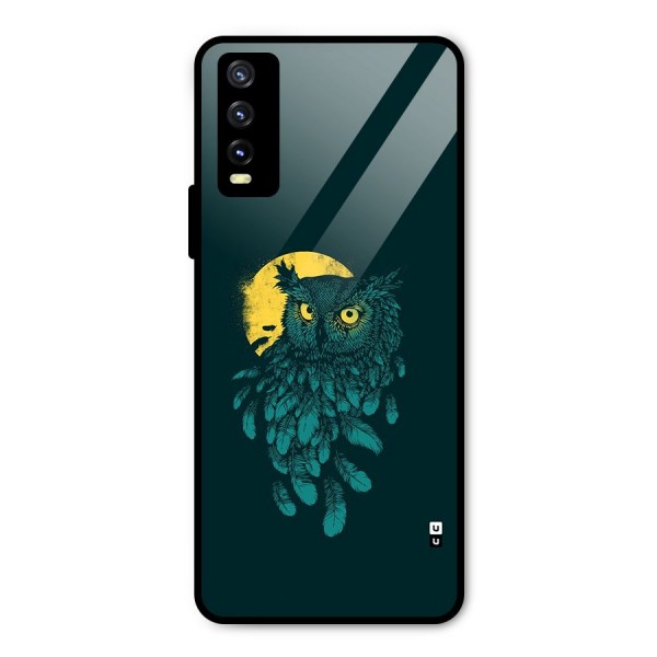 Green Owl Metal Back Case for Vivo Y20 2021