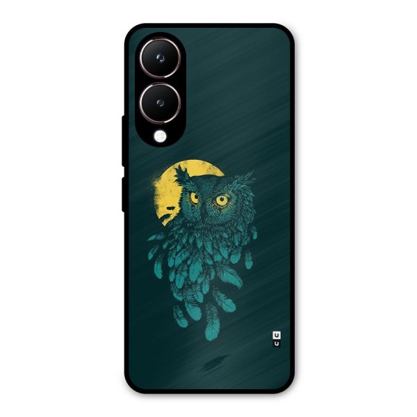 Green Owl Metal Back Case for Vivo Y28