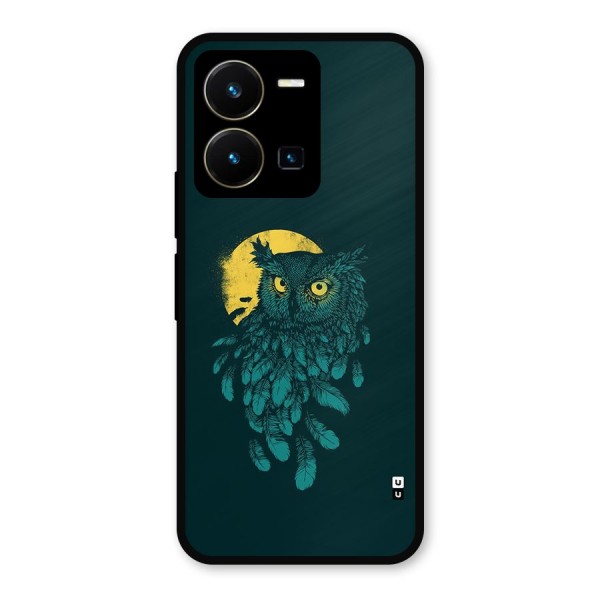 Green Owl Metal Back Case for Vivo Y35